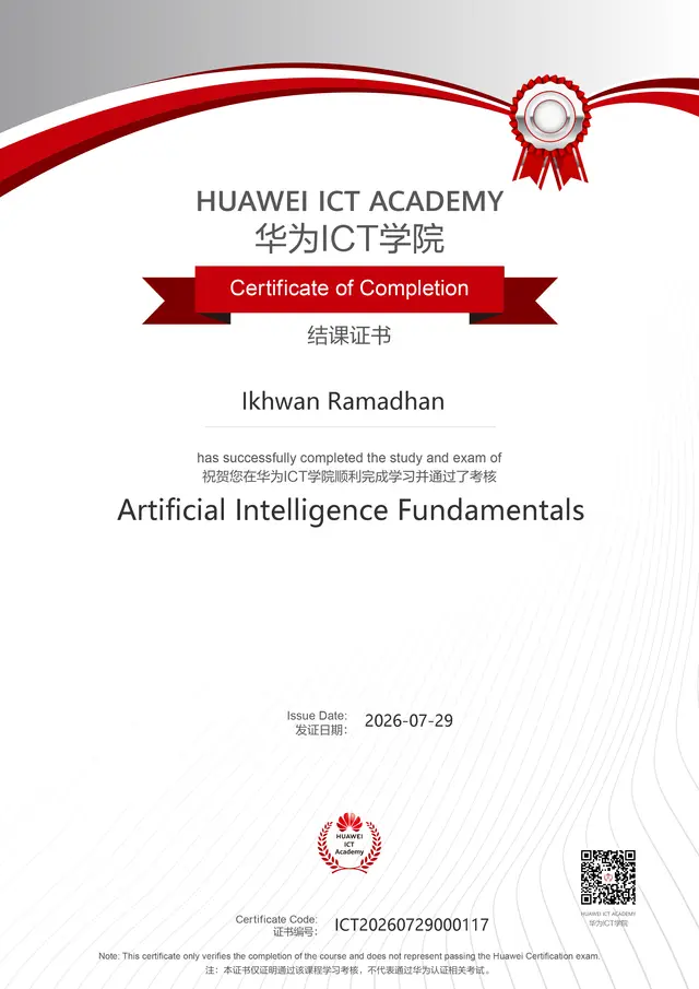 Sertifikat Artificial Intelligence Fundamentals